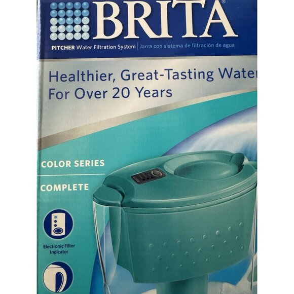 Brita 6-cup Space Saver Water Pitcher with Cartridge - Teal New in box unopened - Picture 4 of 10
